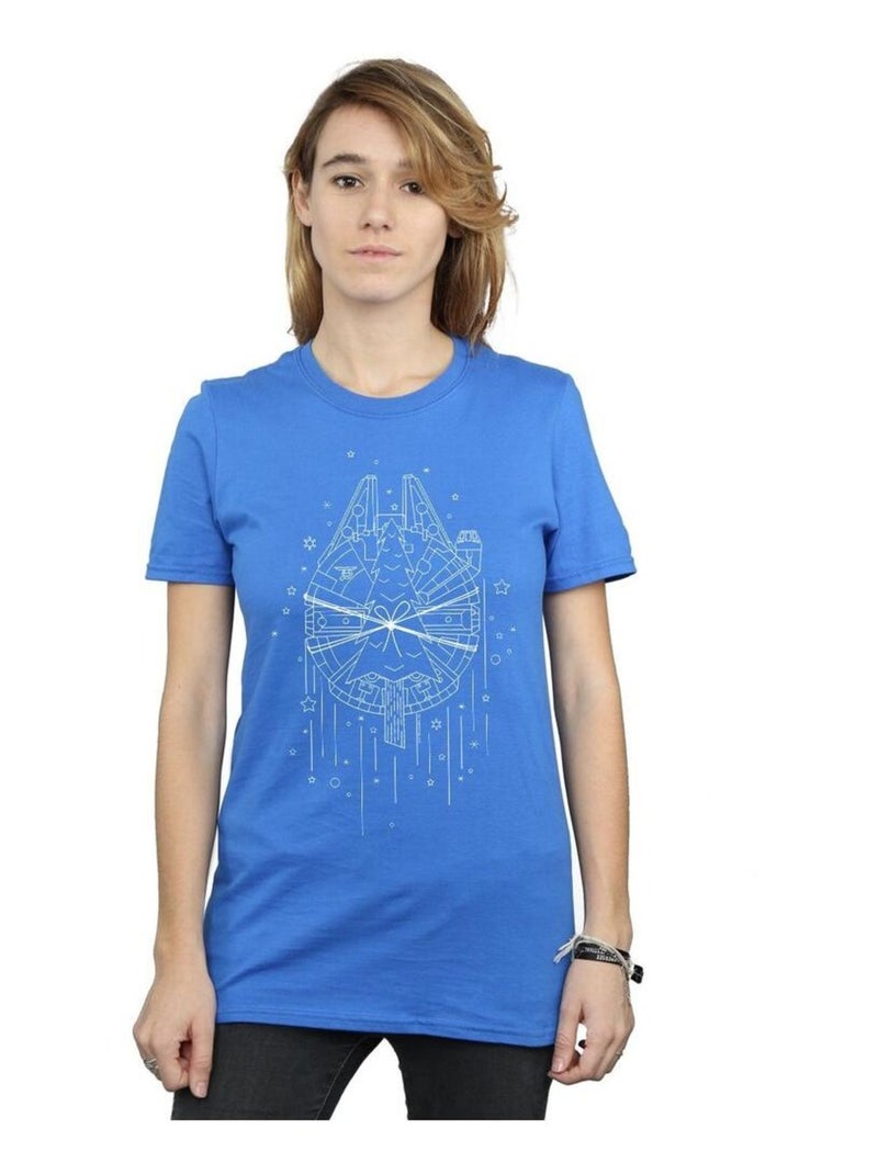 Star Wars - T-shirt MILLENNIUM DELIVERY Bleu roi - Kiabi