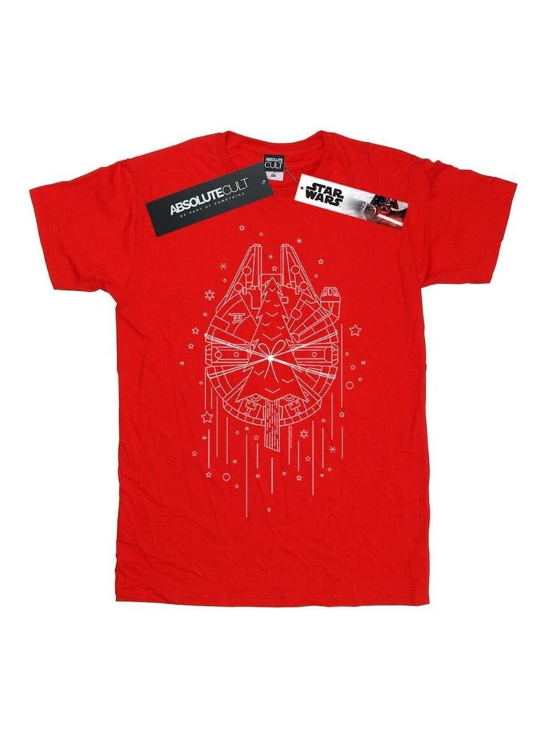Star Wars - T-shirt MILLENNIUM DELIVERY Rouge - Kiabi