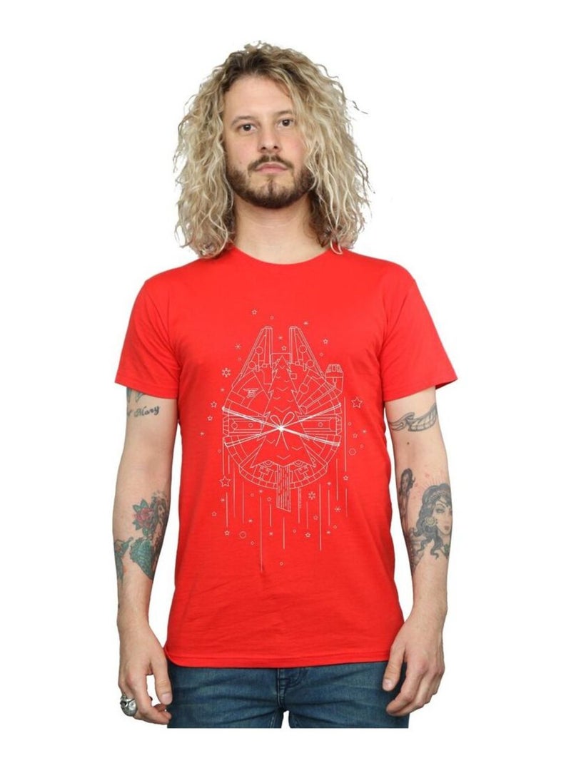 Star Wars - T-shirt MILLENNIUM DELIVERY Rouge - Kiabi