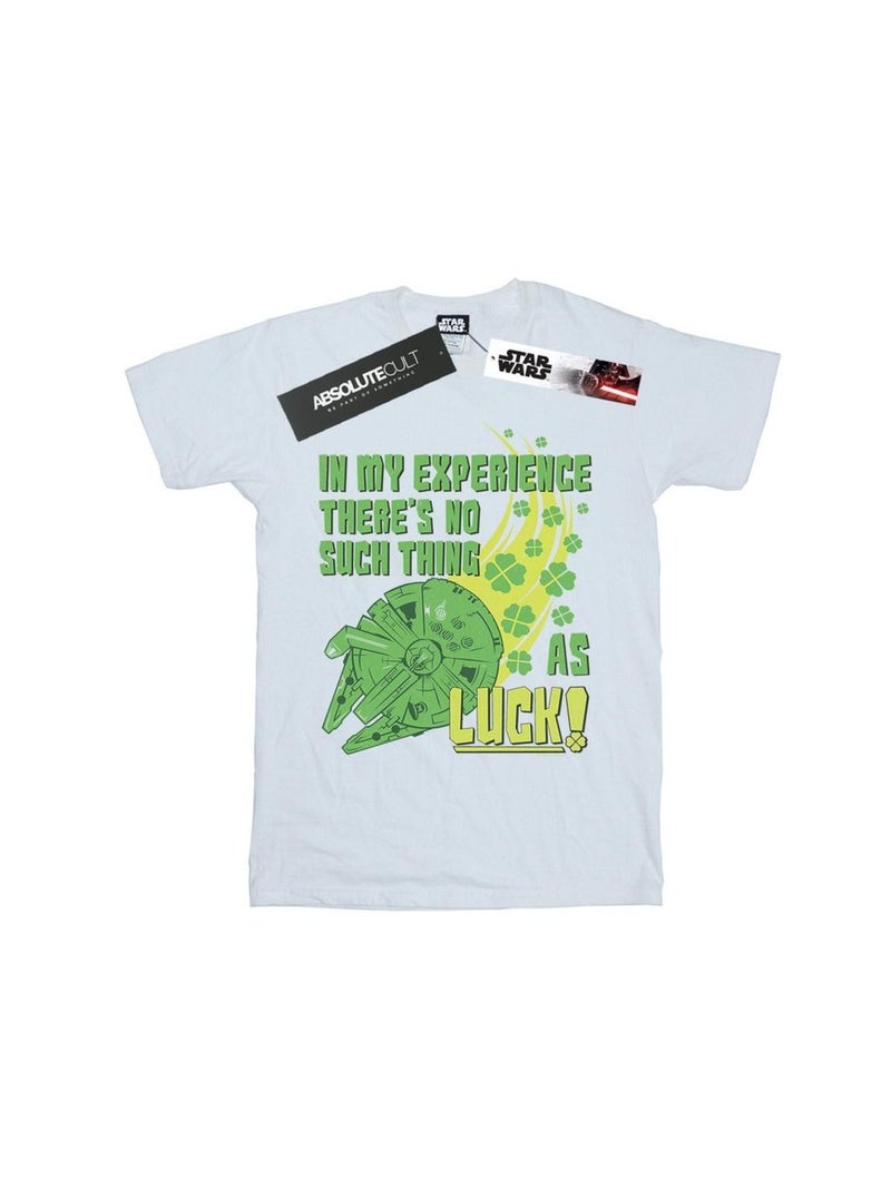 Star Wars - T-shirt MILLENNIUM SHAMROCK LUCK Blanc - Kiabi