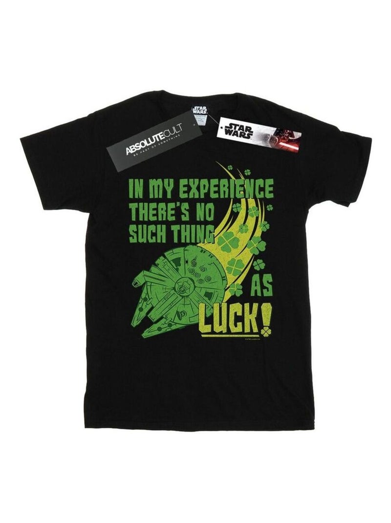 Star Wars - T-shirt MILLENNIUM SHAMROCK LUCK Noir - Kiabi