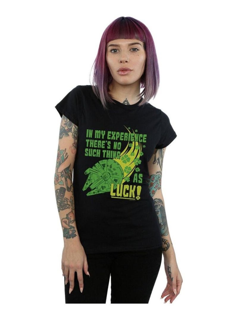 Star Wars - T-shirt MILLENNIUM SHAMROCK LUCK Noir - Kiabi