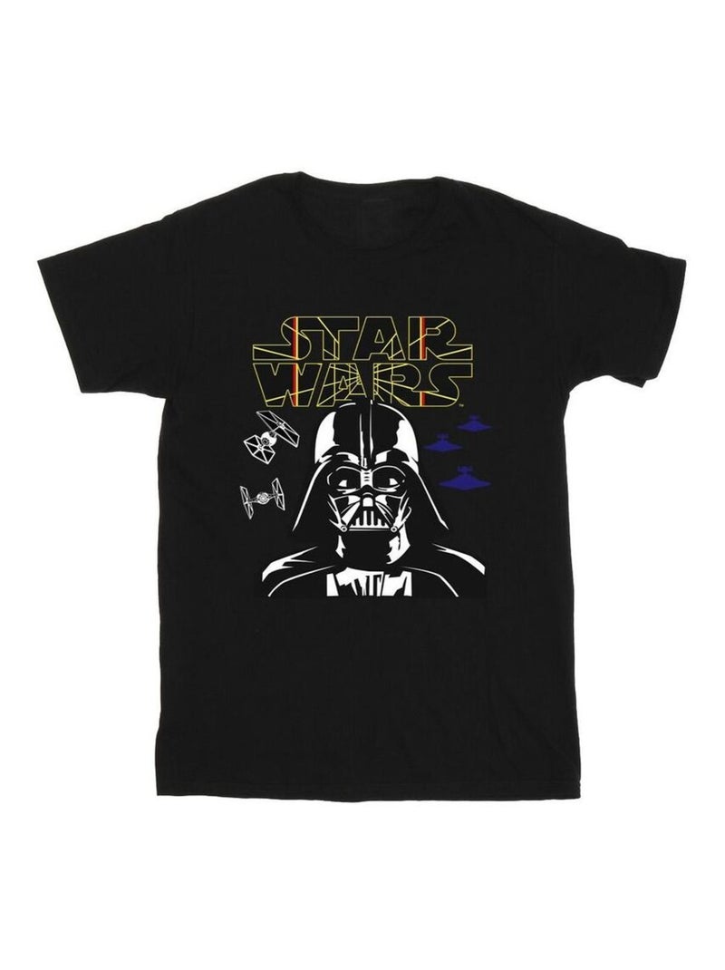 Star Wars - T-shirt motif Dark Vador motif/style logo COMP Noir - Kiabi