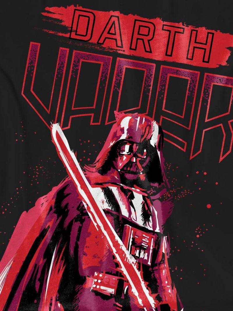 Star Wars - T-shirt motif Dark Vador style peint Noir - Kiabi