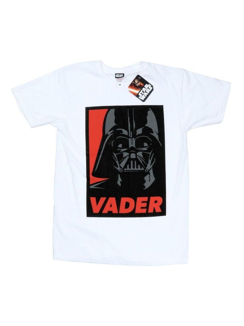 Star Wars - T-shirt motif Dark Vador style poster (Dark Vador) Blanc - Kiabi