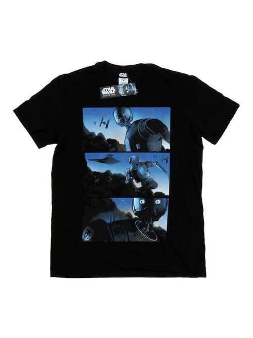 Star Wars - T-shirt motif K-2SO motif/style bande dessinée ROGUE ONE - Kiabi
