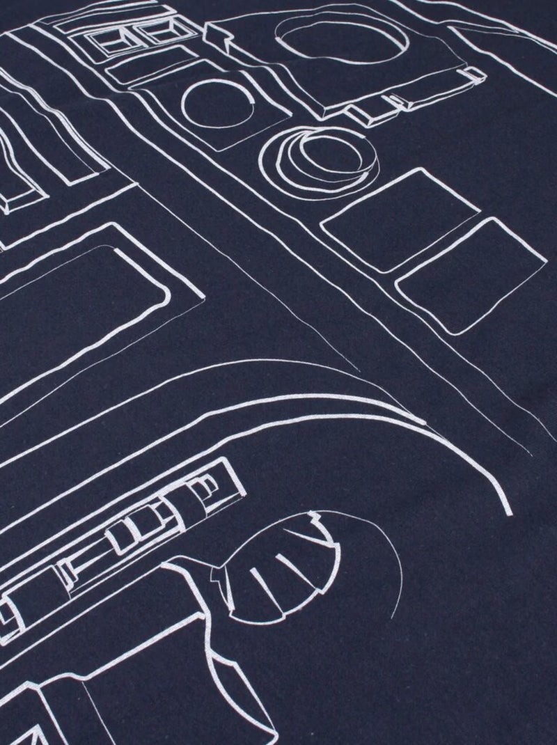 Star Wars - T-shirt motif R2-D2 Bleu Bleu marine Blanc - Kiabi