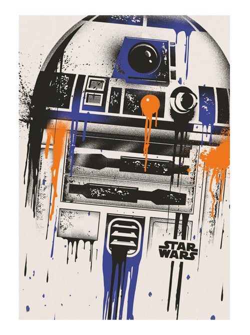 Star Wars - T-shirt motif R2-D2 style peinture dégoulinante - Kiabi