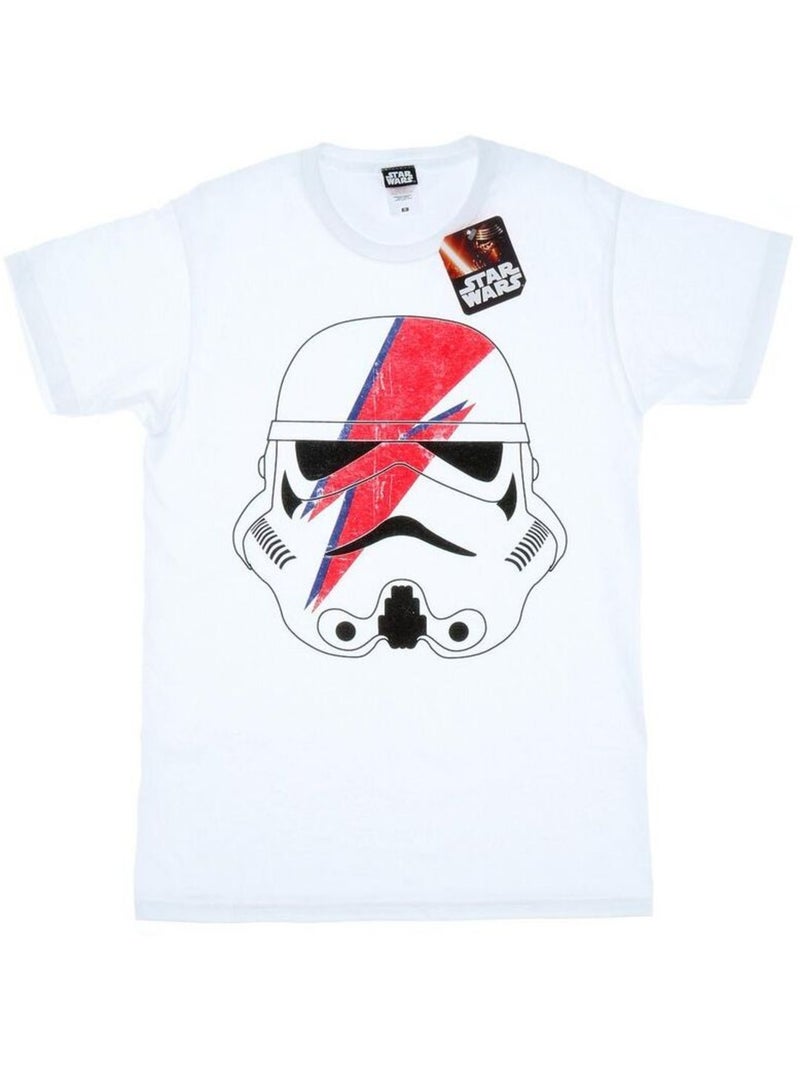 Star Wars - T-shirt motif Stormtrooper motif/style Éclair Blanc - Kiabi
