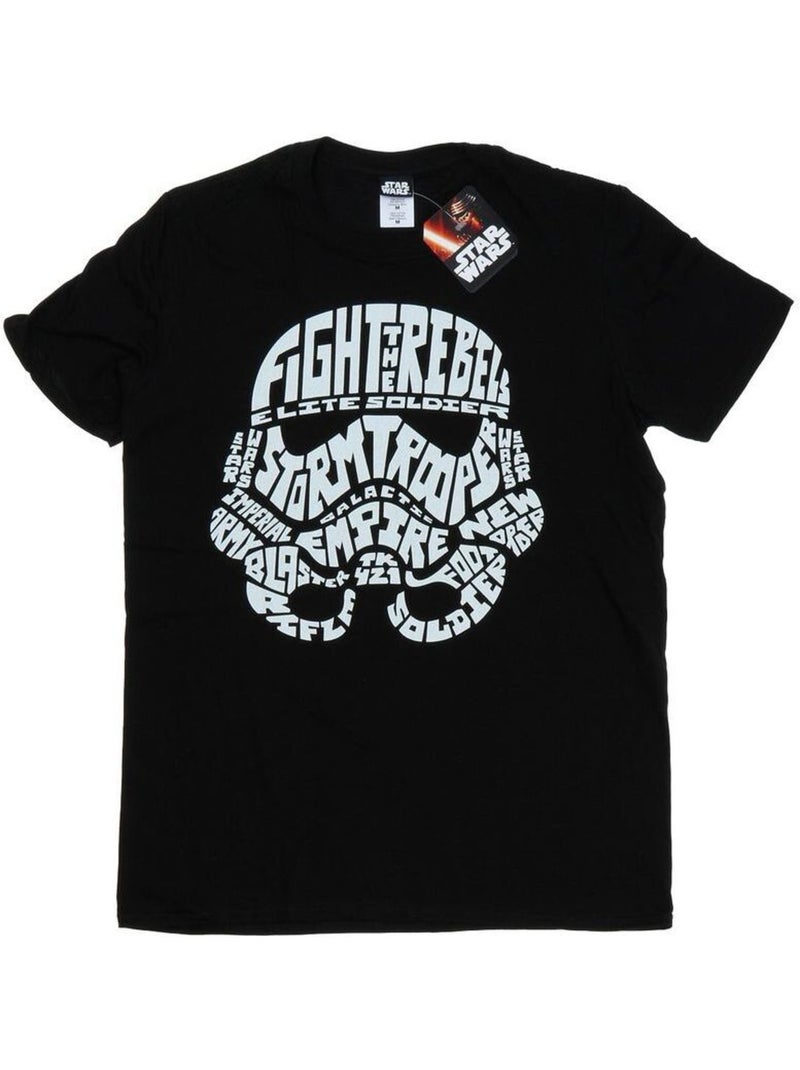 Star Wars - T-shirt motif Stormtrooper motif/style texte Noir - Kiabi