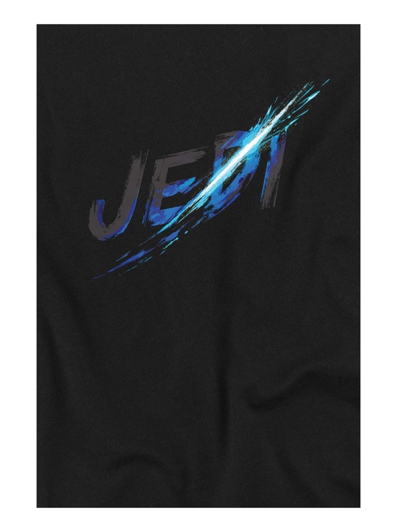 Star Wars - T-shirt motifs Obi-Wan Kenobi et entaille JEDI Noir - Kiabi