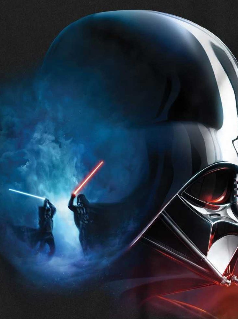 Star Wars - T-shirt motifs Obi-Wan Kenobi et Vador style poster - Enfan (Obi-Wan Kenobi, Dark Vador) Noir - Kiabi