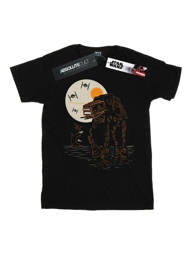 Star Wars - T-shirt motif/style Halloween AT-AT Noir - Kiabi