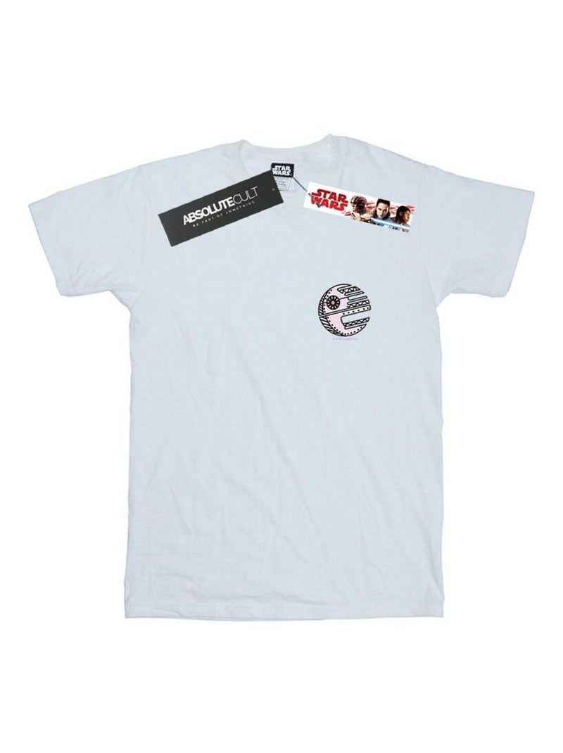 Star Wars - T-shirt motif/style imprimé sur poitrine DEATH STAR Blanc - Kiabi