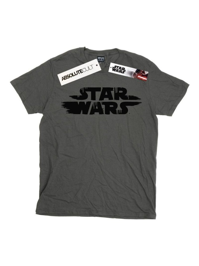 Star Wars - T-shirt motif/style logo ROUGH Gris Noir - Kiabi