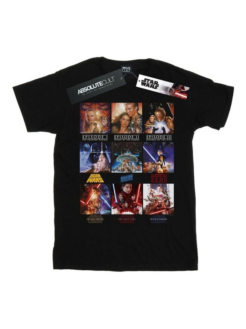 Star Wars - T-shirt motif/style poster SAGA Noir - Kiabi