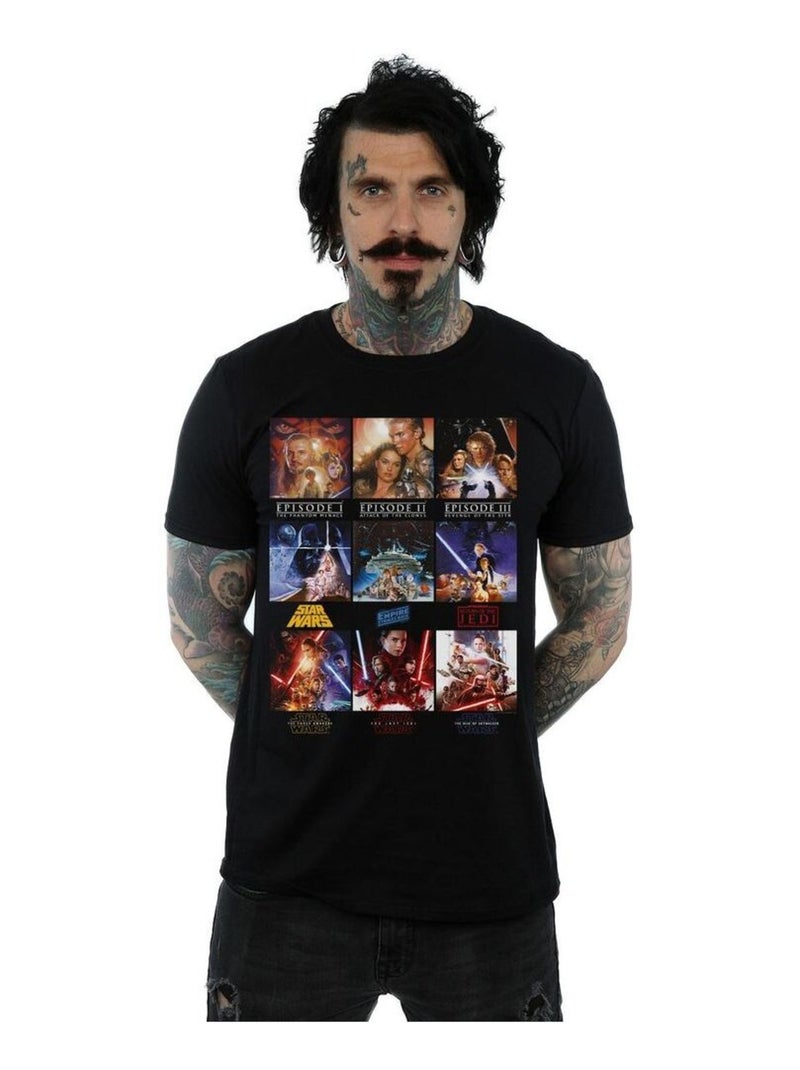 Star Wars - T-shirt motif/style poster SAGA Noir - Kiabi