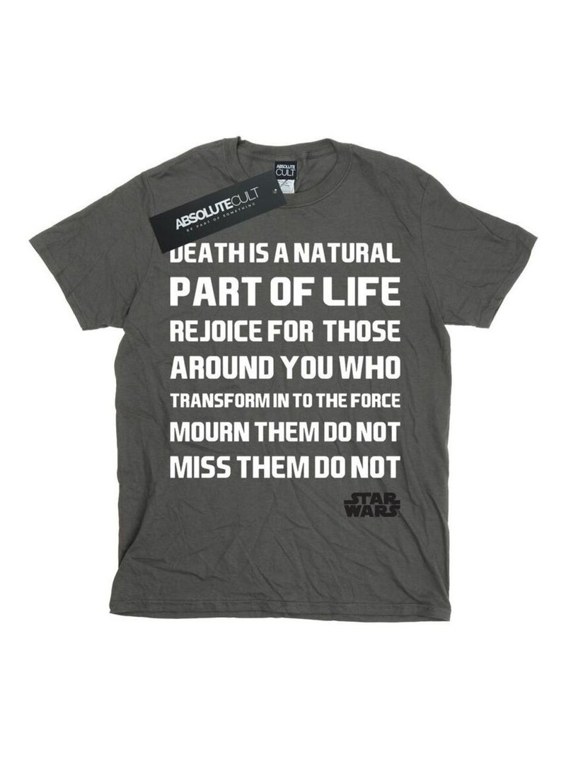 Star Wars - T-shirt MOURN THEM DO NOT Gris Noir - Kiabi