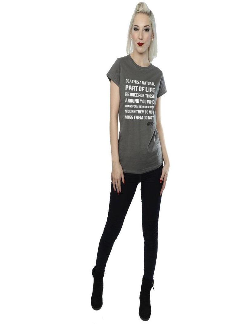 Star Wars - T-shirt MOURN THEM DO NOT Gris Noir - Kiabi