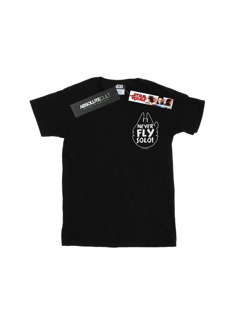 Star Wars - T-shirt NEVER FLY SOLO Noir - Kiabi
