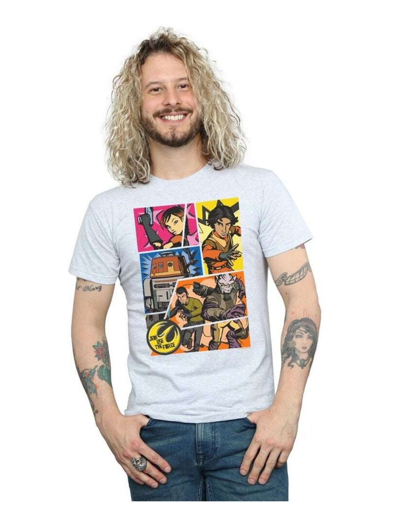 Star Wars - T-shirt REBELS Gris chiné - Kiabi