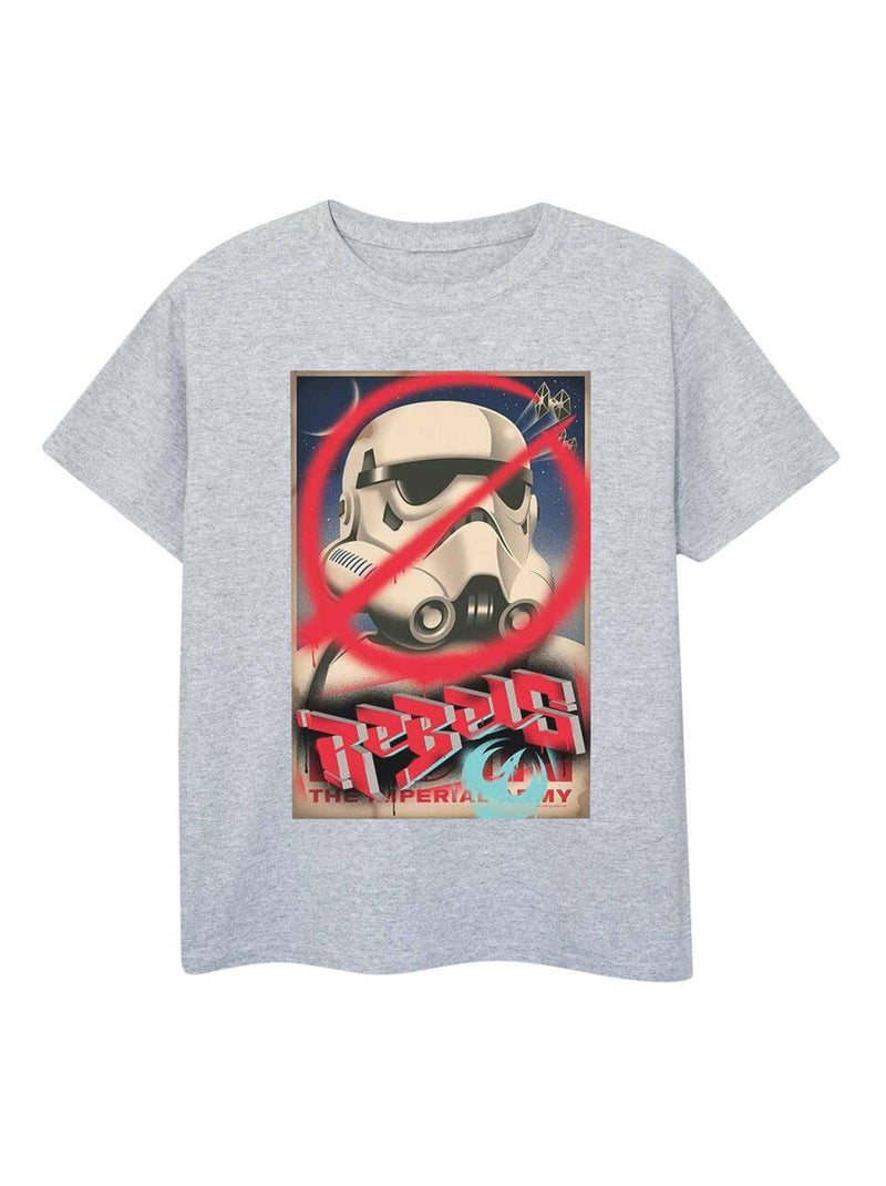 Star Wars - T-shirt REBELS Gris chiné - Kiabi