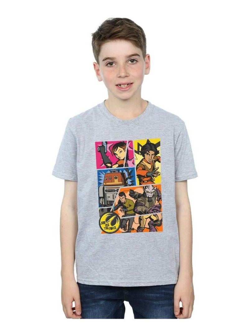 Star Wars - T-shirt REBELS Gris chiné - Kiabi