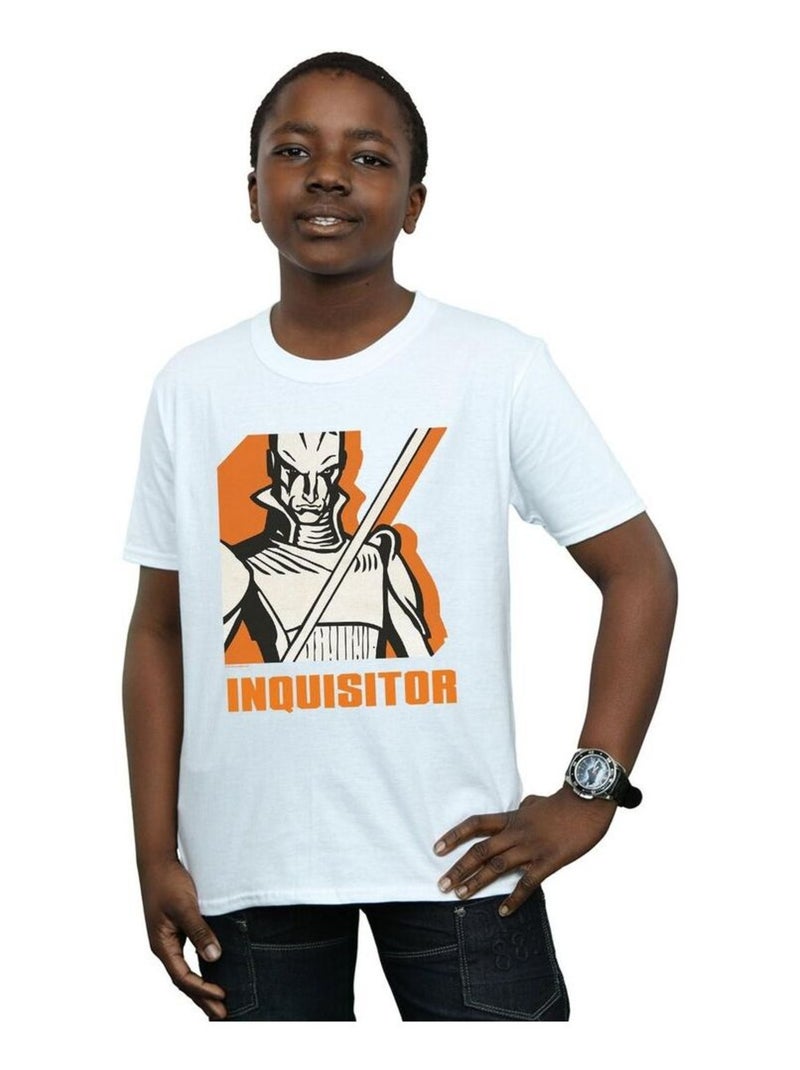 Star Wars - T-shirt REBELS INQUISITOR Blanc - Kiabi