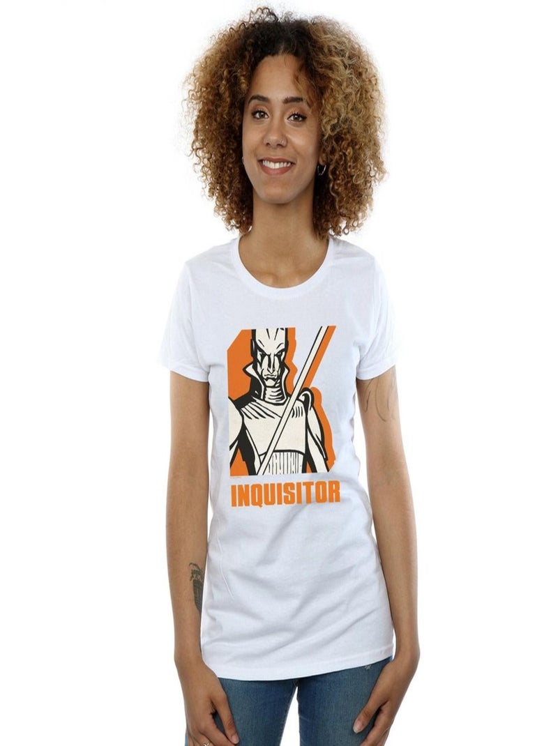 Star Wars - T-shirt REBELS INQUISITOR Blanc - Kiabi