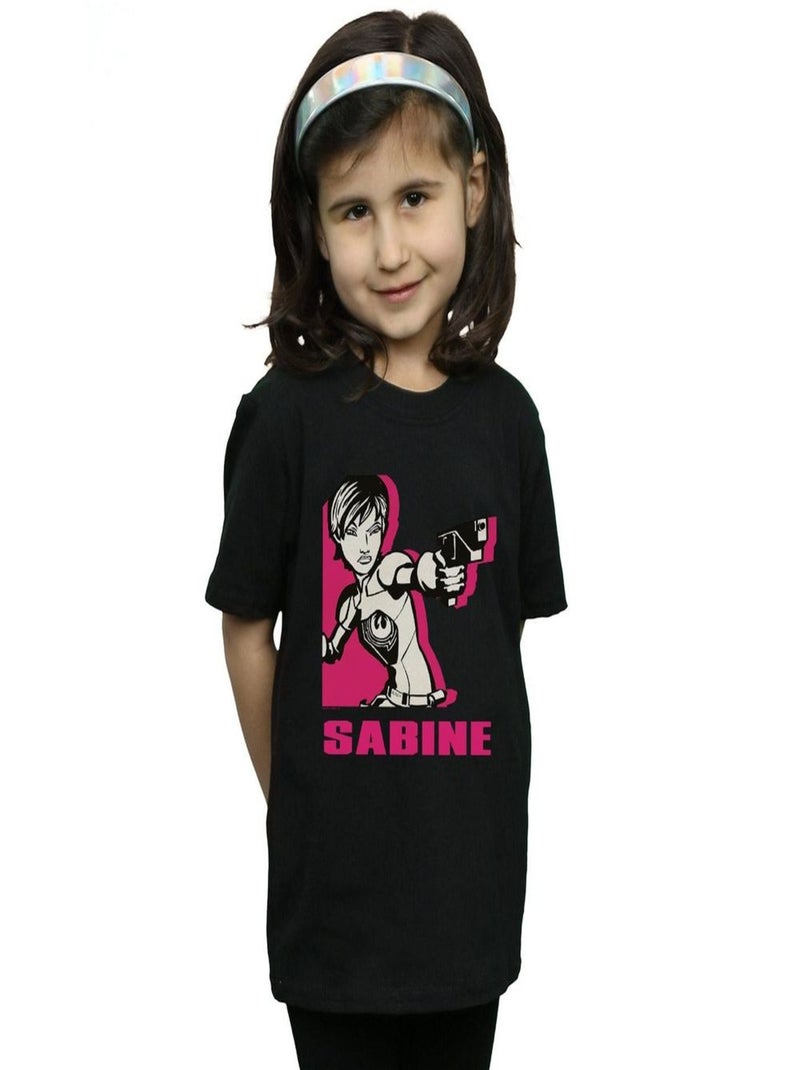 Star Wars - T-shirt REBELS SABINE Noir - Kiabi