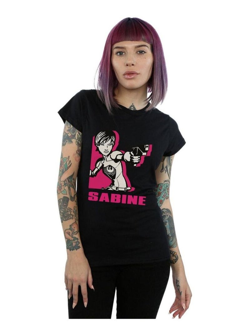 Star Wars - T-shirt REBELS SABINE Noir - Kiabi