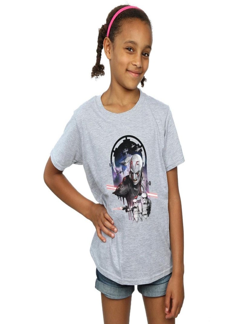 Star Wars - T-shirt REBELS THE GRAND INQUISITOR Gris chiné - Kiabi