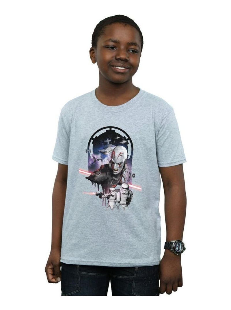 Star Wars - T-shirt REBELS THE GRAND INQUISITOR Gris chiné - Kiabi