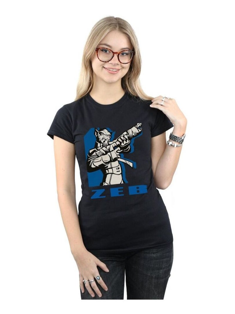 Star Wars - T-shirt REBELS ZEB Noir - Kiabi