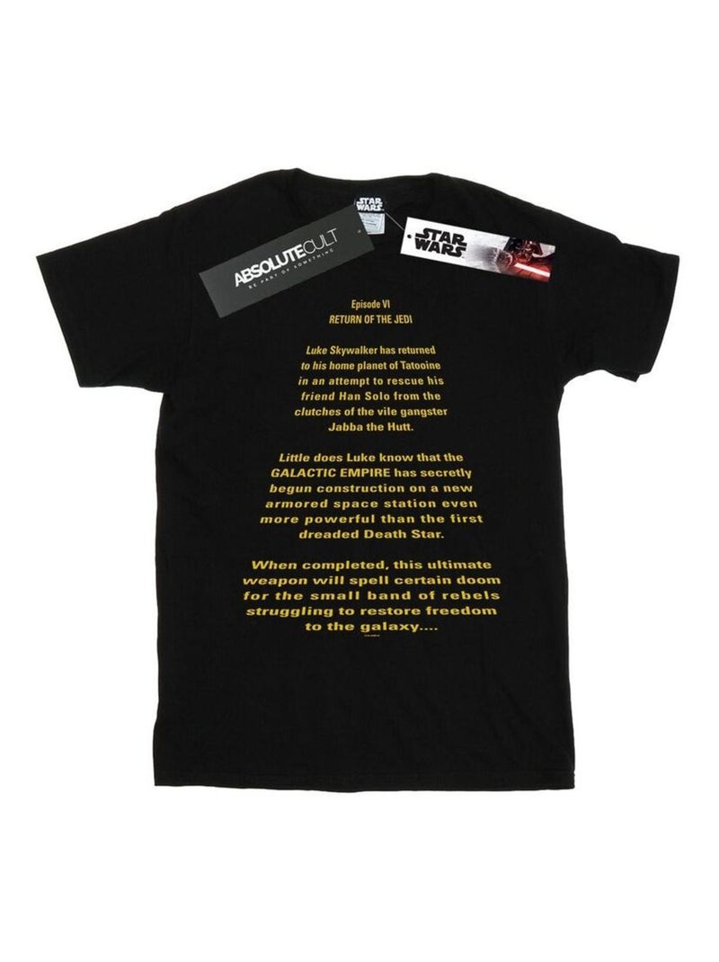 Star Wars - T-shirt RETURN OF THE JEDI OPENING CRAWL Noir - Kiabi