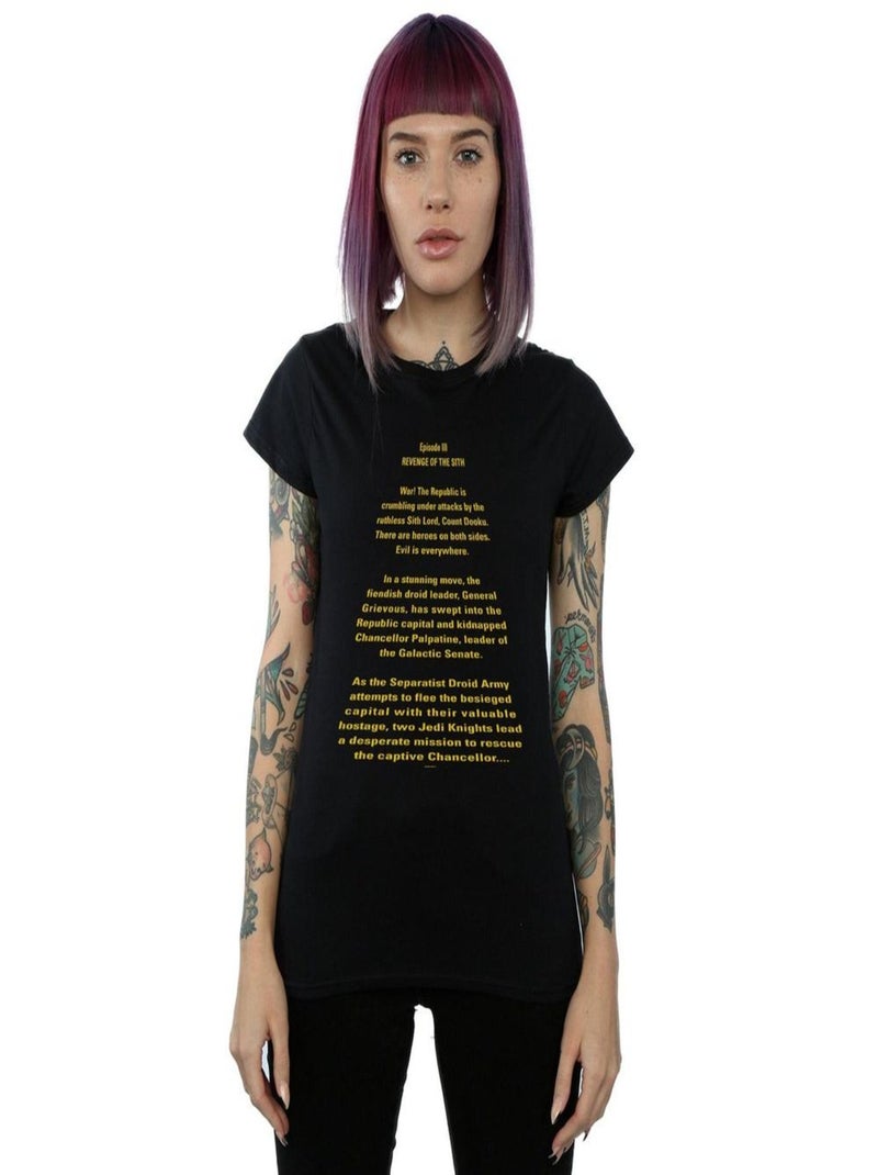 Star Wars - T-shirt REVENGE OF THE SITH OPENING CRAWL Noir - Kiabi