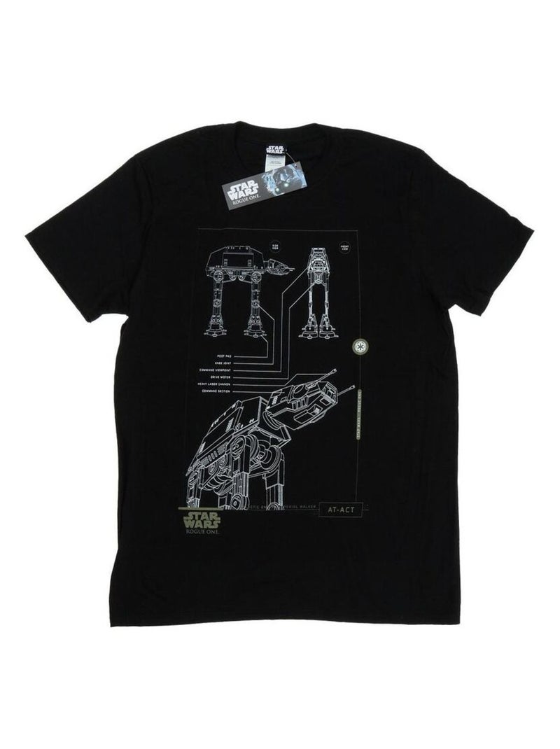 Star Wars - T-shirt ROGUE ONE AT-ACT Noir - Kiabi