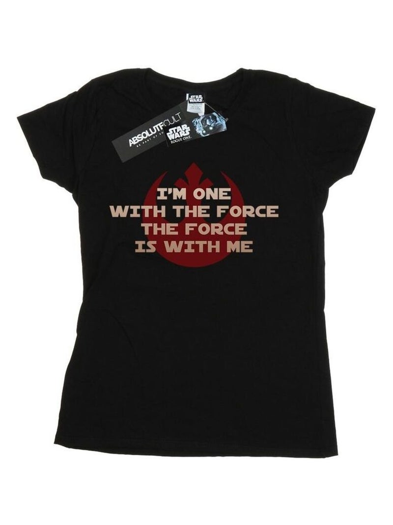 Star Wars - T-shirt ROGUE ONE I'M ONE WITH THE FORCE Noir - Kiabi