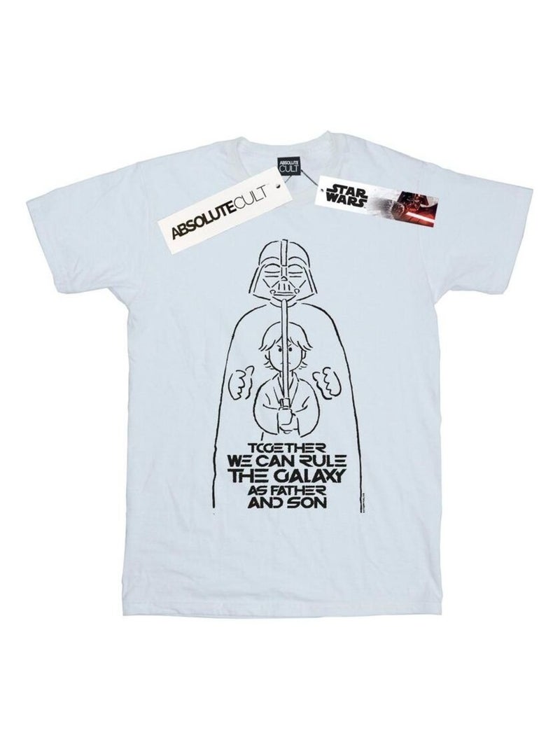Star Wars - T-shirt RULE THE GALAXY Blanc - Kiabi