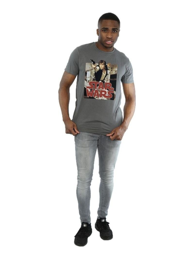 Star Wars - T-shirt SHOOTING Gris Noir - Kiabi