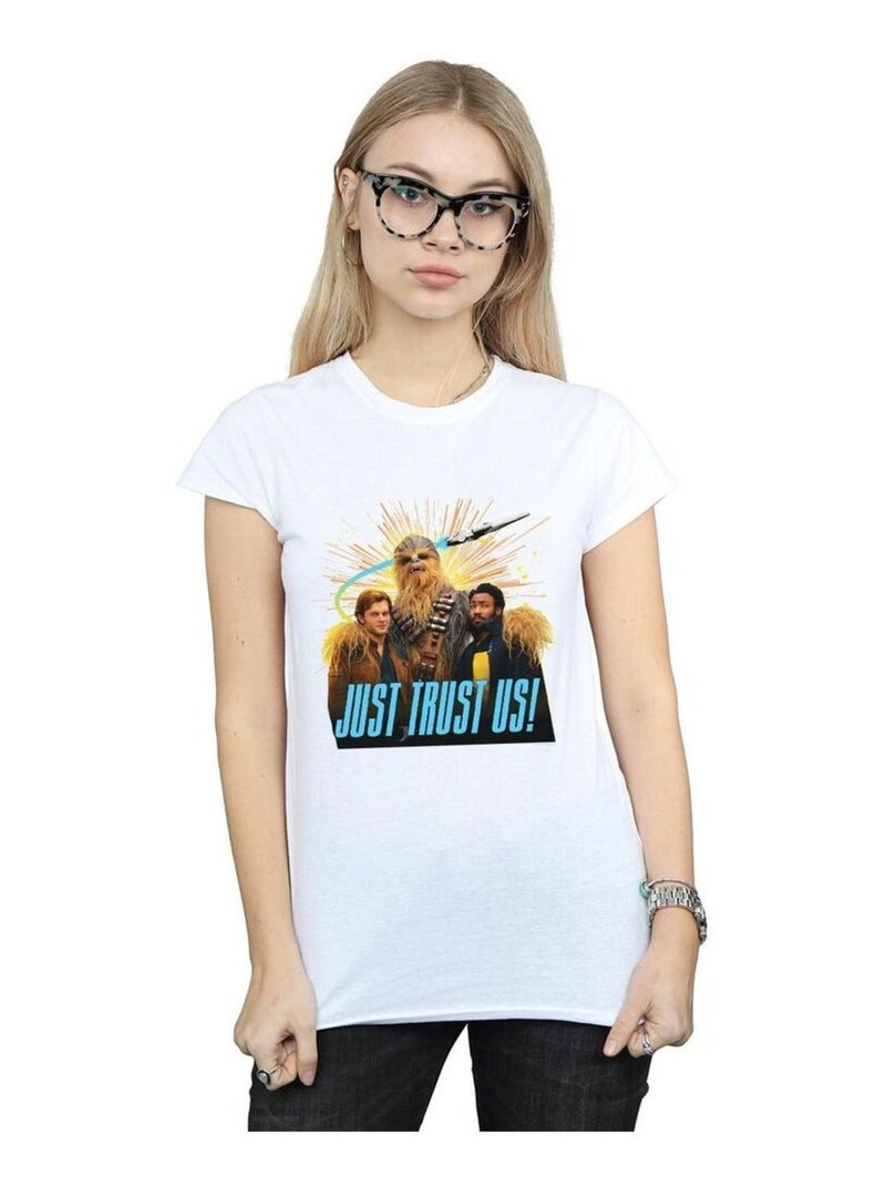 Star Wars - T-shirt SOLO JUST TRUST US Blanc - Kiabi
