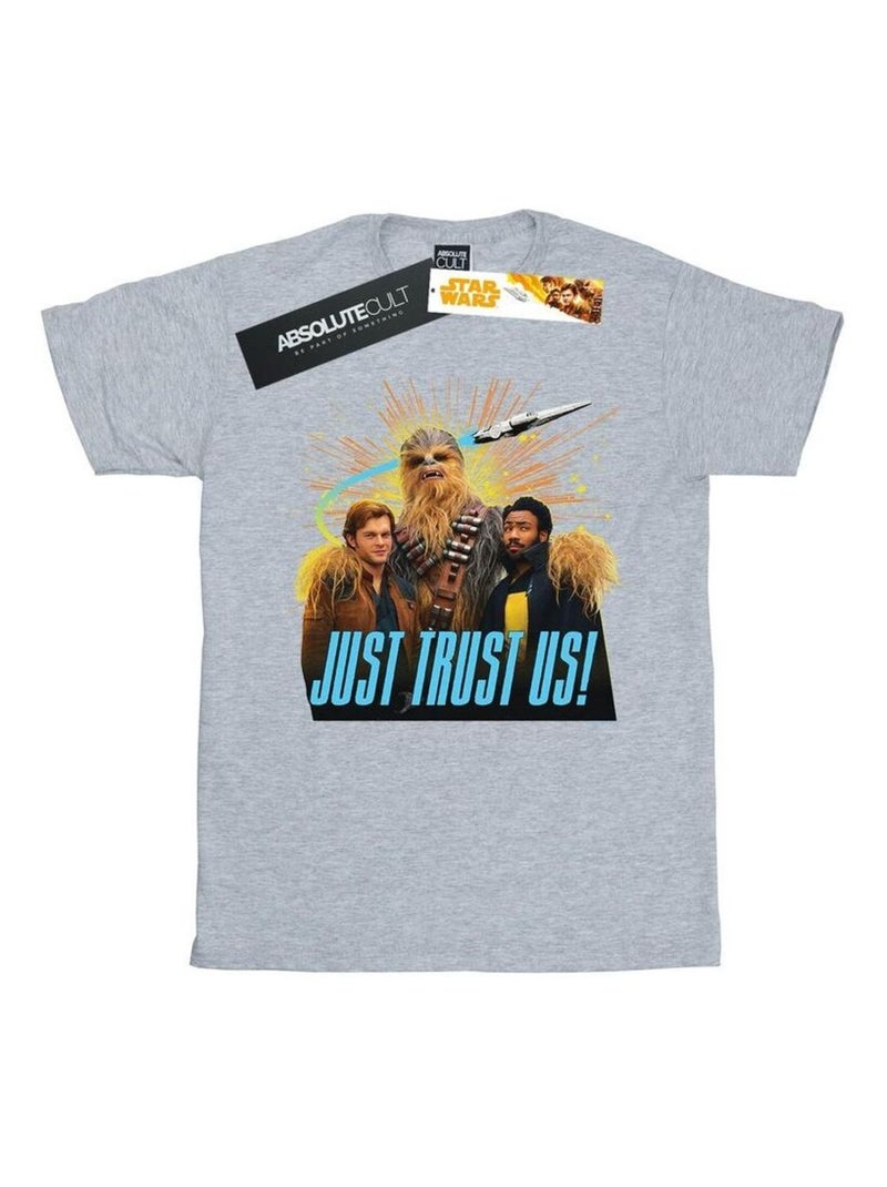 Star Wars - T-shirt SOLO JUST TRUST US Gris chiné - Kiabi