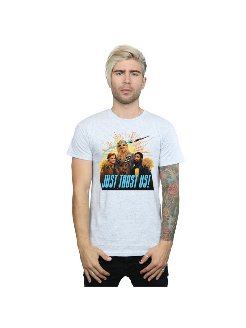 Star Wars - T-shirt SOLO JUST TRUST US Gris chiné - Kiabi
