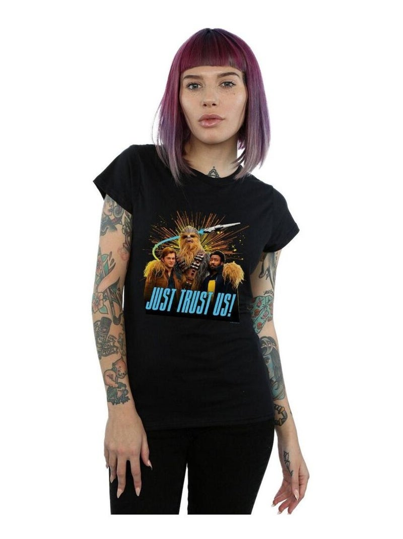 Star Wars - T-shirt SOLO JUST TRUST US Noir - Kiabi