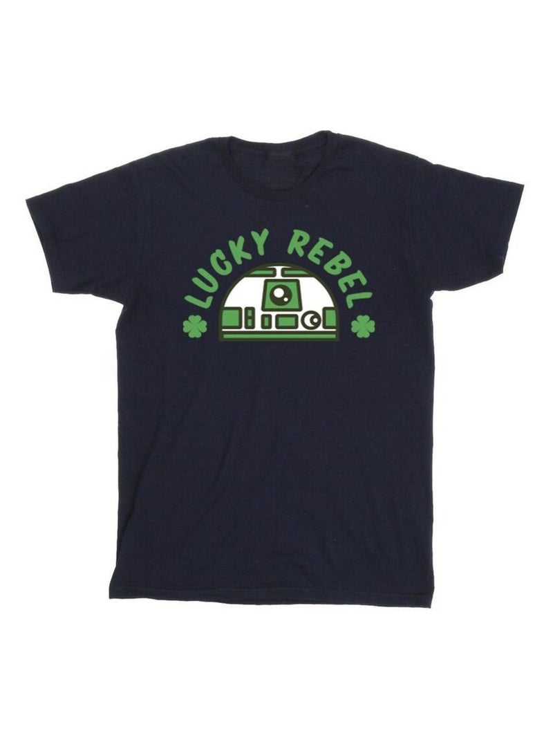Star Wars - T-shirt ST PATRICK'S DAY LUCKY REBEL Bleu marine - Kiabi