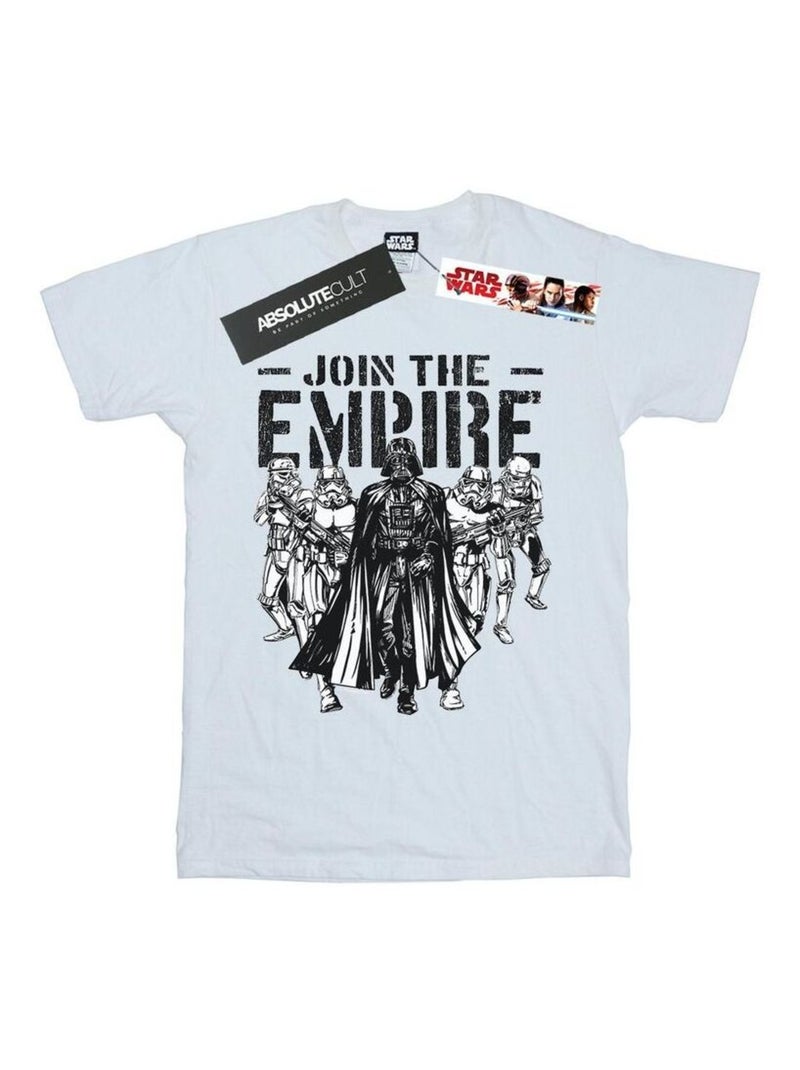 Star Wars - T-shirt SUPPORT THE TROOPS Blanc - Kiabi
