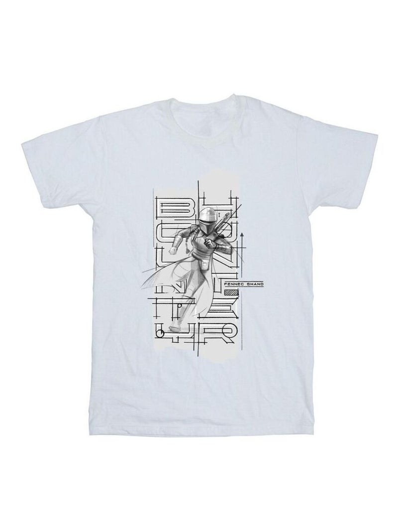 Star Wars - T-shirt THE BOOK OF BOBA FETT Blanc - Kiabi