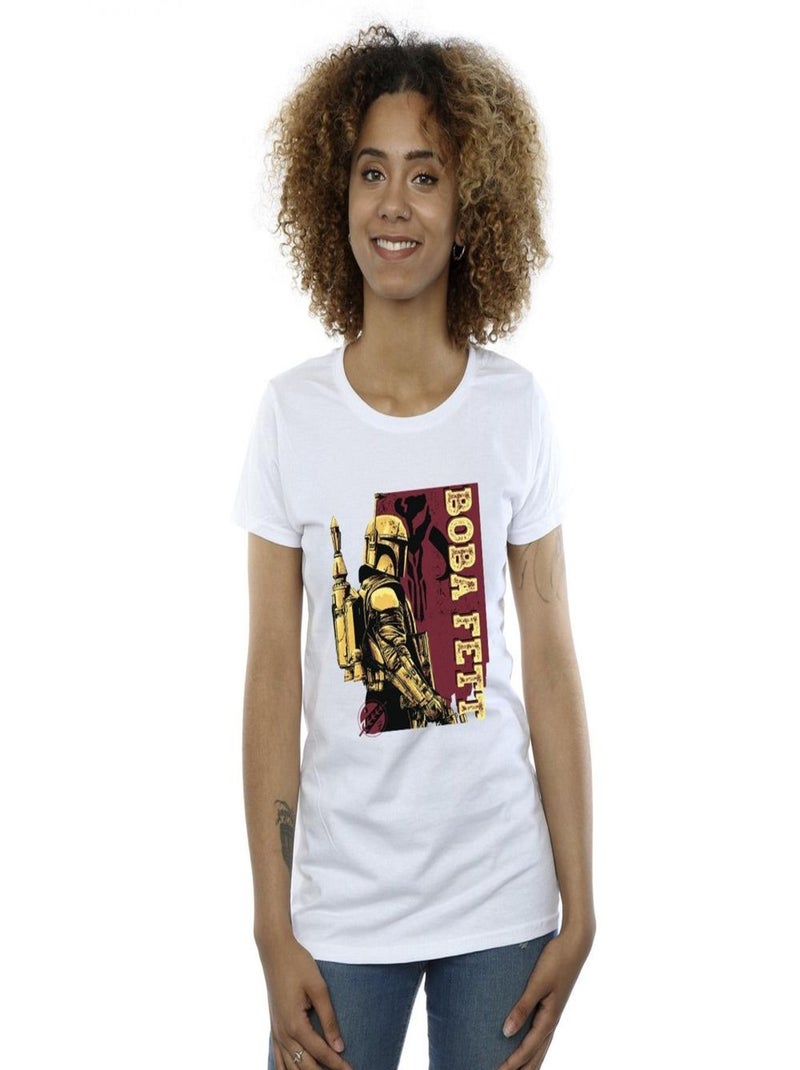Star Wars - T-shirt THE BOOK OF BOBA FETT Blanc - Kiabi