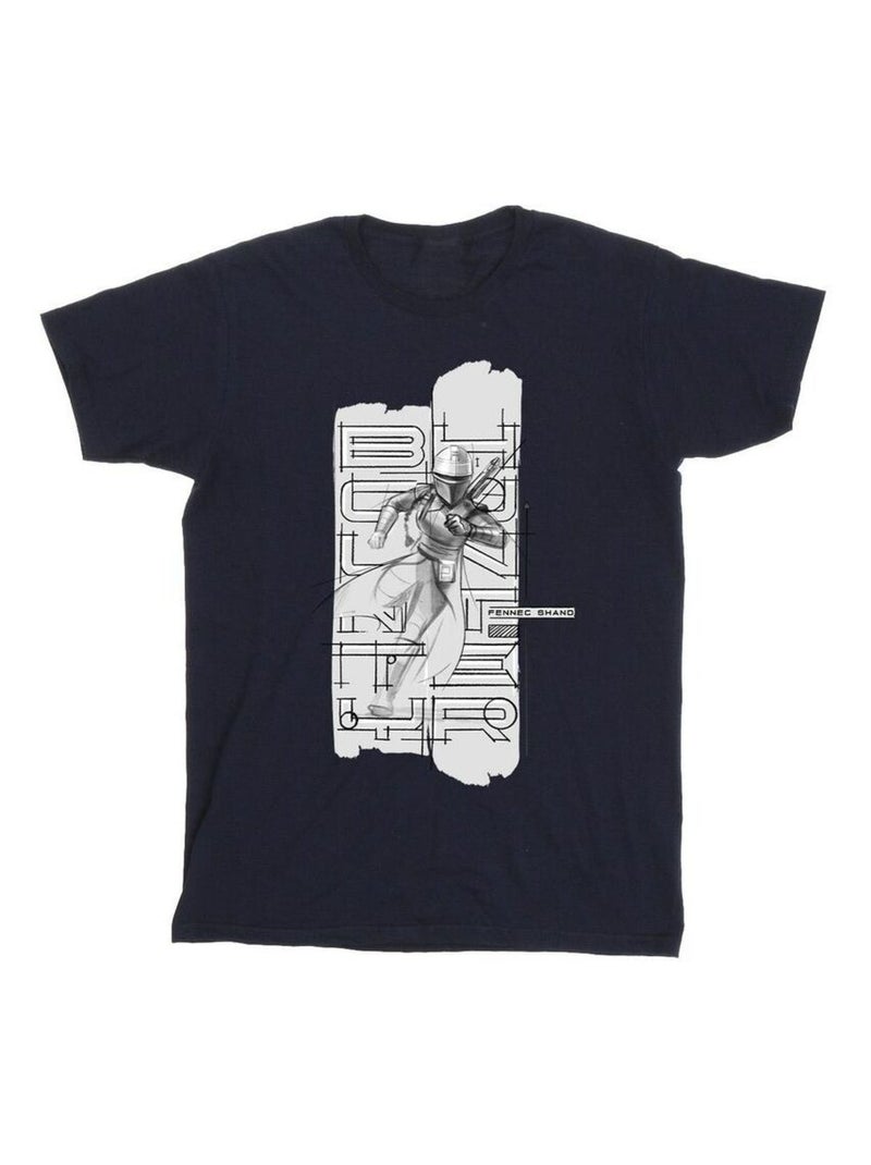 Star Wars - T-shirt THE BOOK OF BOBA FETT Bleu marine - Kiabi
