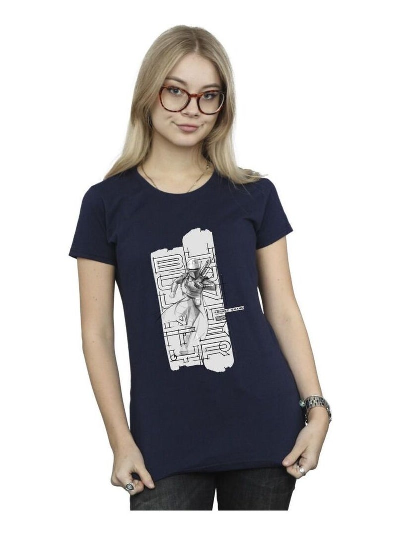 Star Wars - T-shirt THE BOOK OF BOBA FETT Bleu marine - Kiabi